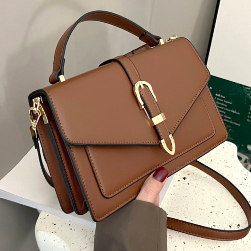 Livvi's Contemporary Classique Crossbody Bag, BROWN